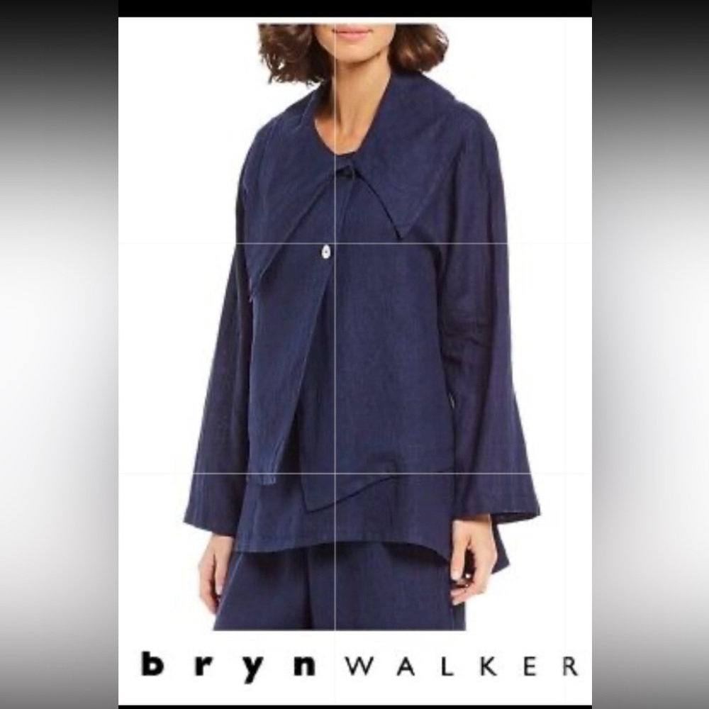 Bryn Walker 100% linen stunning brown jacket from high end boutique in Newport